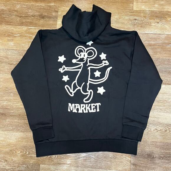 MARKET “Friends Don’t Snitch” Hoodie Black Sz Small - New Streetwear Sweatshirt - Picture 3 of 5